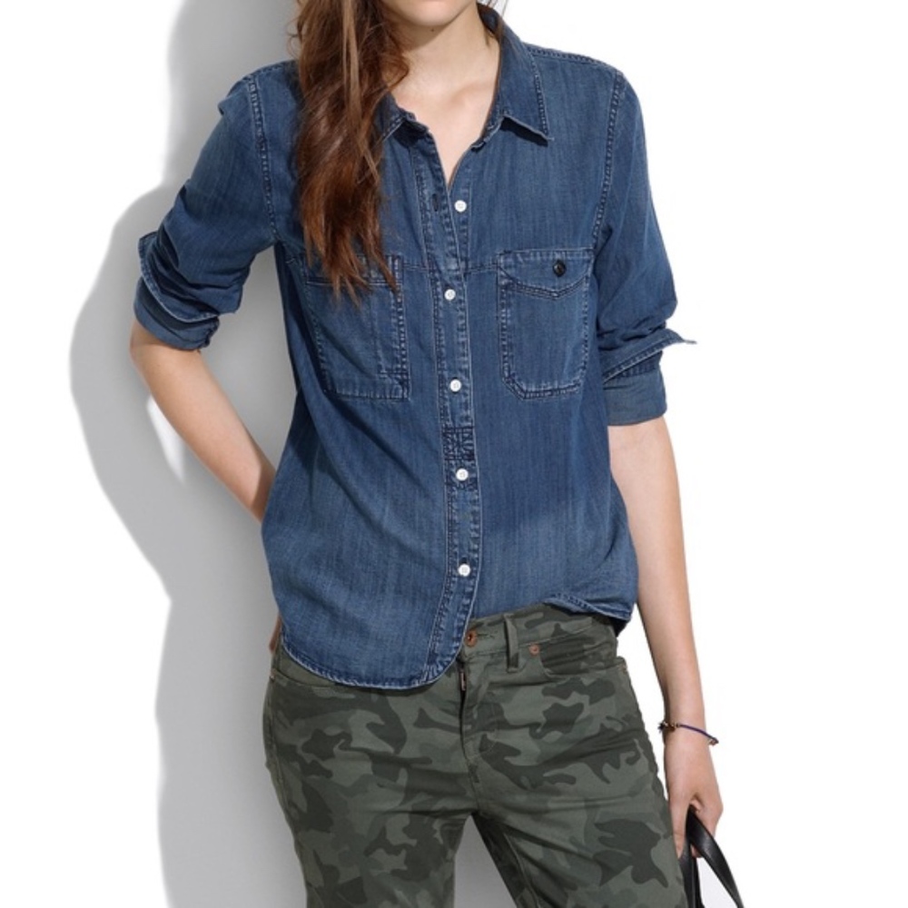 Madewell Denim Boyfriend Shirt in Campground Wash